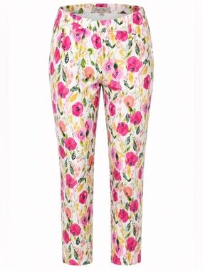 Charlie Paige Floral Pants Suzanne Allard Crop NWT Medium